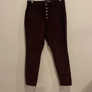 Universal thread high rise skinny velvet corduroy jeans